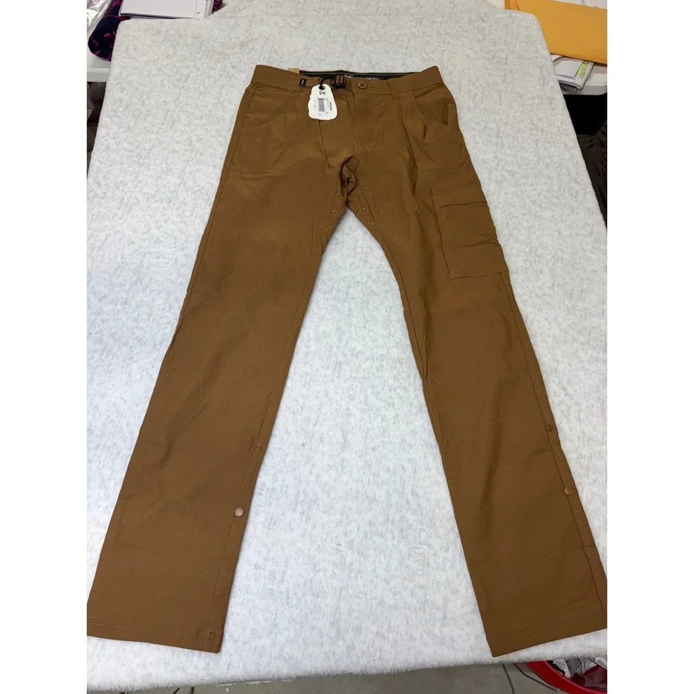 Prana Stretch Zion Slim Pant II Sepia Brown Mens 28x32 Hiking Cargo 1969331
